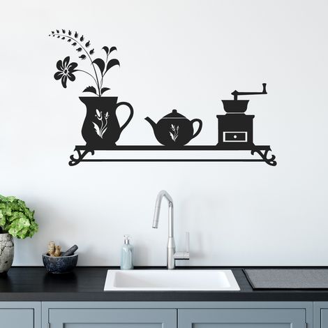 Sticker Mural - Cuisine - 257x428 cm - Noir (1/3)