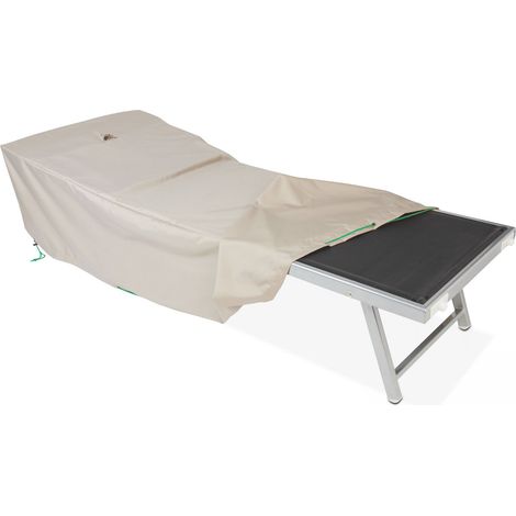 Housse transat imperméable 200 x 75 cm – 100% polyester enduit PVC – Cordon de serrage et aérateur pour éviter humidité – Cov'Up