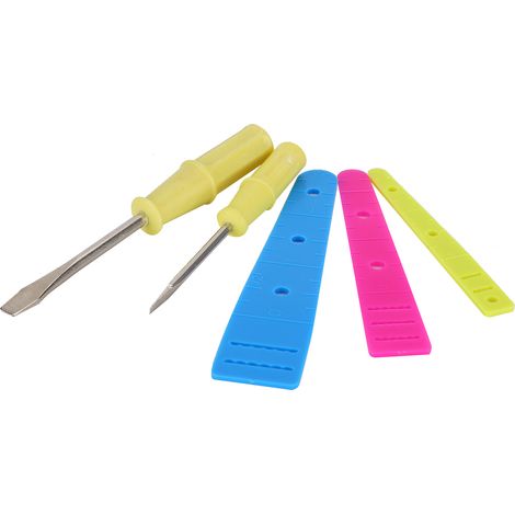 Ensemble de 25 tournevis à fente, enfile-fil, réparation de machines à coudre, outils artisanaux en acier et plastique (1/5)