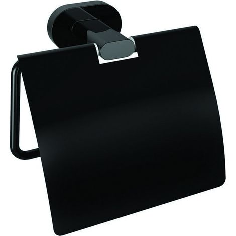 Porta carta igienica colore nero linea Nico-B10 kamalu