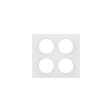 Plaque de finition 2 x 2 postes - Céliane - CP0009 - Legrand - Blanc émaillé