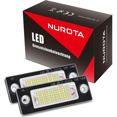 Lot de 2 lampes LED pour plaque d'immatriculation 18 LED éclairage de plaque d'immatriculation sans erreur (1/5)