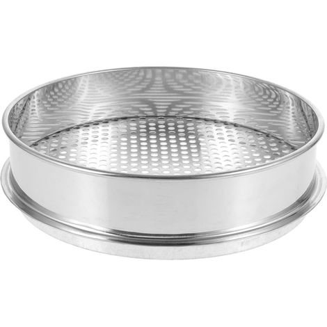 Peneira Giratória De Aço Inoxidável De 20 Cm Para Jardins Externos Com Perfurações De 4 Mm. (1/5)