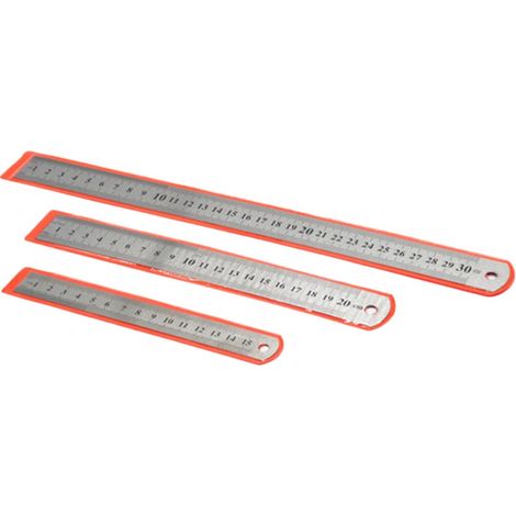 Règle Vaguelly en acier inoxydable 3 pièces et outil de mesure (1/5)