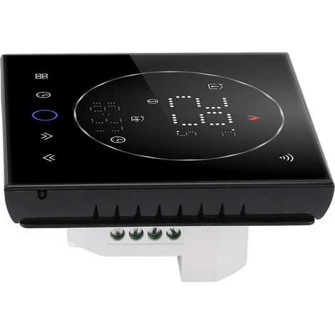 Thermostat intelligent programmable WiFi avec écran tactile couleur pour chaudière de chauffage AC95-240V Noir (1/5)