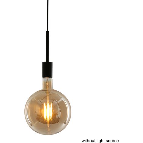 Mexlite - lámpara colgante - Minimalics - negro - metal - Ø 10cm