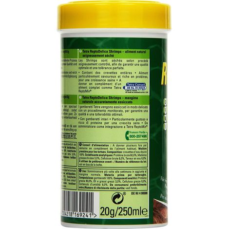 Crevettes séchés 250ml/20g Reptodelica  pour les tortues d'eau - Tetra