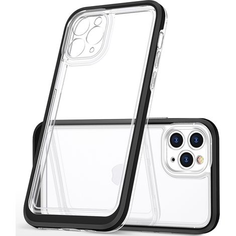 Custodia trasparente 3 in 1 per iPhone 13 Pro, cover in gel con cornice nera (1/5)