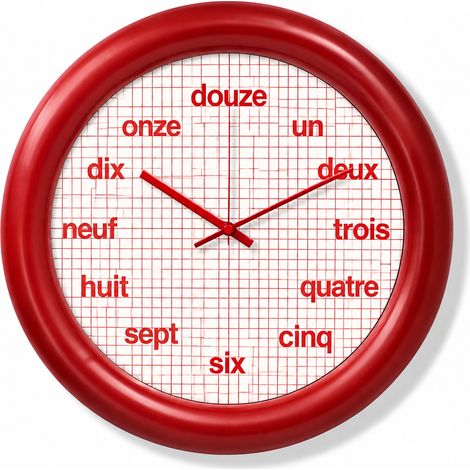 Horloge murale donut rouge aiguilles rouges 30 cm silencieuse à quartz vintage dpl1337 rouge 600 g – Livraison gratuite