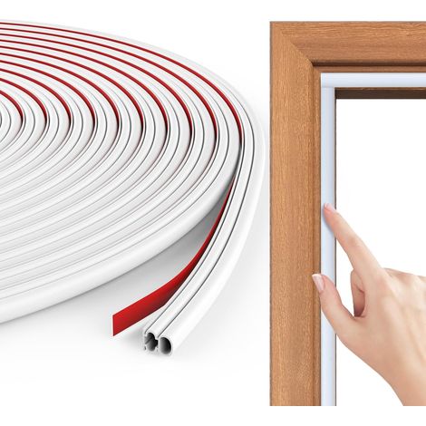 Door Window Seal Cold and Sound Insulation, 10 mm (W) x 10 mm (D) / 10 m (L) Self-Adhesive Door Seal Sticker TPE Door Seal Strip for Door Frame Window (1/5)