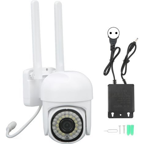 2,4-GHz-WLAN-Überwachungskamera, 2 MP, 1080p-Auflösung, Nachtsicht, Bewegungserkennung, Zwei-Wege-Audio, IP66-Schutzart, EU-Stecker (110–264 V) (1/5)