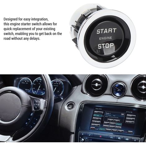 Botón de arranque/parada del motor - Interruptor de encendido de plástico ABS de respuesta rápida C2D4509 para Jaguar XJ 2010-2013 (1/5)