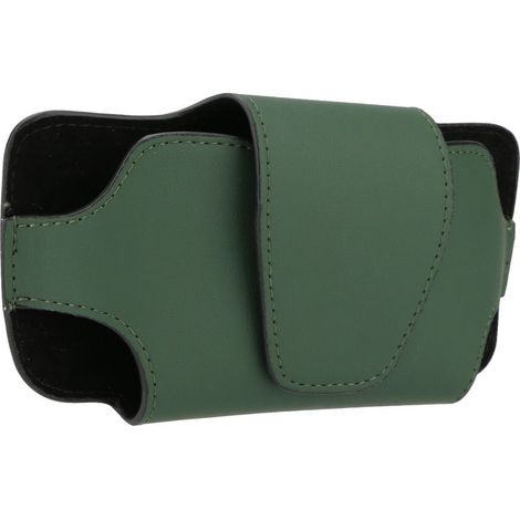 Boîte de Rangement pour Lunettes de Soleil et Porte-Lunettes à Clip pour Pare-Soleil de Voiture, Support de Lunettes de Soleil, Étui de Rangement en Cuir (ArmyGreen) (1/4)