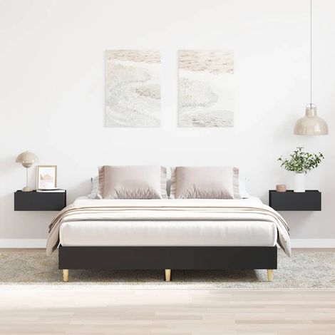 vidaXL Estructura de cama sin colchón negra 150x200 cm (1/5)