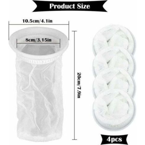 Lot de 4 Filtres à Eau de Pluie pour Réservoir IBC 1000 litres, en Nylon avec Raccord pour Couvercle IBC (1/4)