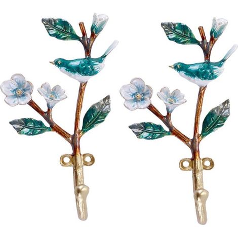 2 dekorative Wandhaken 16,5 x 9,7 cm Metallhaken Geeignet zum Aufhängen von Schals, Mänteln, Schlüsseln, Schmuck, kleinen Taschen usw. (1/5)