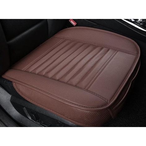 Autositzbezug aus PU-Leder mit Bambuskohle-Print, atmungsaktiv, passend für 90 % aller Automodelle, Vordersitz, 1 Stück, pflanzlich (1/5)