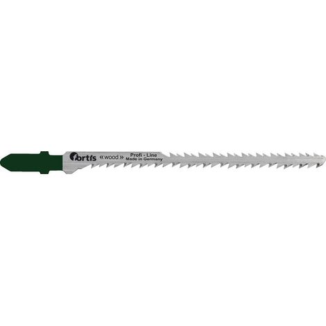 5 Stück Stichsägeblätter für weiches Holz, kurviger, feiner Schnitt 115/95/1,3-3,2 mm Fortis (1/2)
