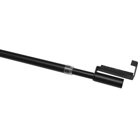 GARDINIA Bacchetta per tendine, Estensibile, Asta per tende fissabile senza trapano né viti, Ø 7 / 9 mm, 60 - 90 cm, Metallo, Nero (1/4)