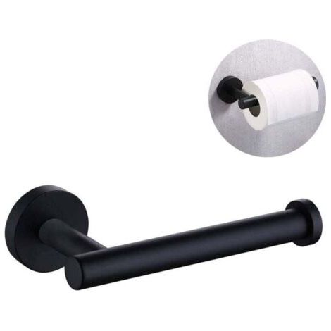 FENOPLASTICAPorte-Papier toilette En Acier Inoxydable mat en SUS304 , Distributeur De Porte-Rouleau De Papier Hygiénique À Moitié Ouvert, Soutienmural Rond Pour Salle De Bain Et Cuisine ---- Noir (1/4)