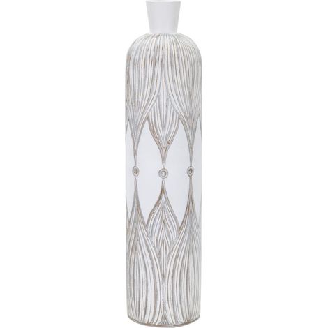 Vase Déco à Motifs "Atene" 60cm Blanc