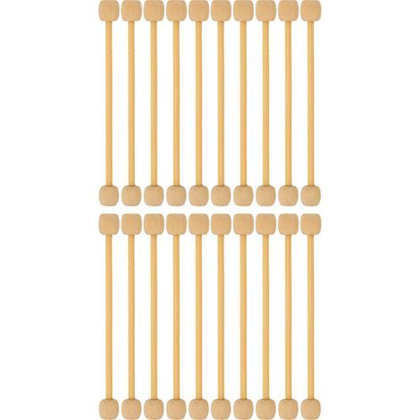 20 pièces Mini Bâtonnets en Bois pour Tissage Décoratif DIY - Tiges en Bambou pour Créations Artisanales (1/5)