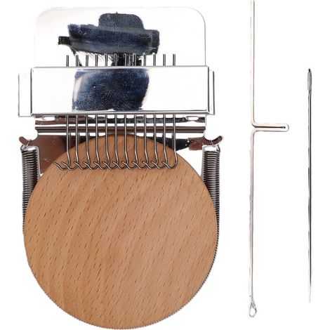 Mini Métier à Repriser Portable, Outil de reprisage 12 aiguilles pour Débutants, compact et portable, pour réparation rapide de vêtements, chaussettes et pulls (1/5)