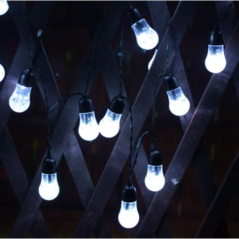 Guirlande Lumineuse Solaire - Boules Cristal 20 LED - 5 M - Étanche IP65 - Pour Jardin Terrasse Mariage Fête - 1 Pièce (1/5)