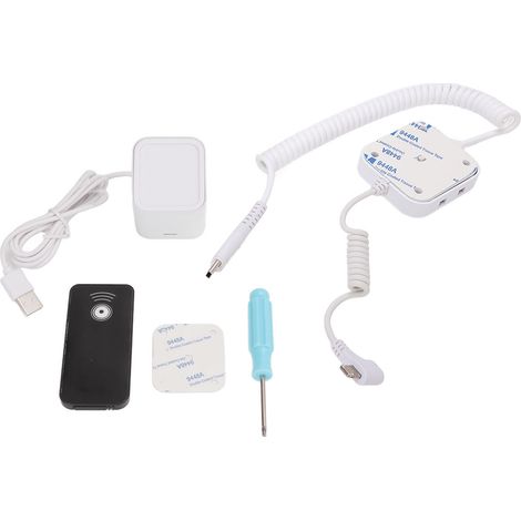 Support antivol pour smartphones et tablettes avec alarme 95-120dB, charge rapide, fixation à griffe antidérapante en silicone, compatible port IOS. (1/5)