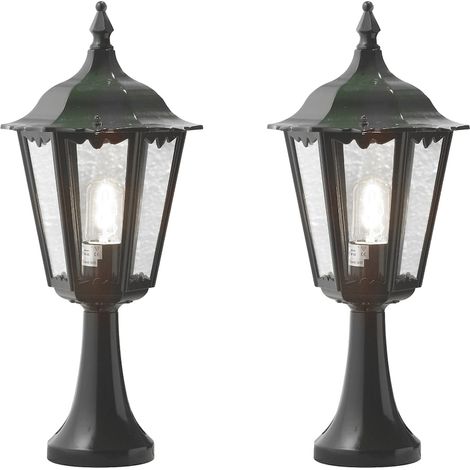 2er-Set grüne Sockelleuchte FIRENZE, E27, Aluminium, Höhe 55 cm (1/5)