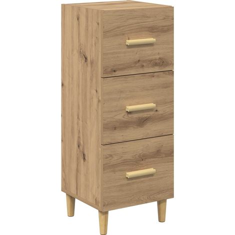 Maison Exclusive - Vitrina Roble artisan 34.5 x 34 x 90 cm Madera