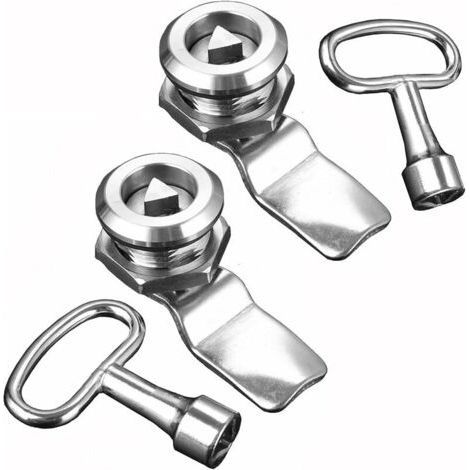 Loquet de boîte de compteur électrique Serrure de boîte de compteur de gaz Serrure de boîte aux lettres avec clé triangulaire, Serrure à vis Serrure de boîte aux lettres Serrure de meubles de tiroir d (1/5)