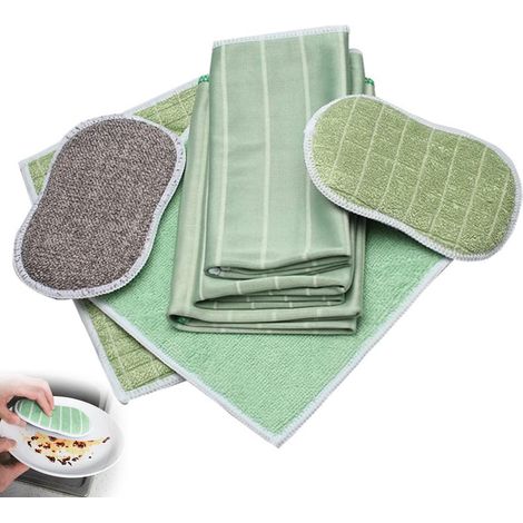 Lot de 6 Chiffon Bambou Microfibre, Chiffon Vitre sans Trace, pour Vitres Miroirs Carreaux Carrosserie Microfibre Bambou Vitre Ménage Salle De Bain