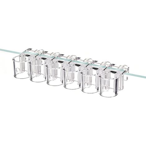 Aquarium Pflanzenhalter S 6 Stück Set, Transparente Hängender Pflanzkorb Teich für Wasserpflanzen, Mooswand Klein Zubehör, Stabile Saugnäpfe Deckel Halterung für Hydrokultur (1/5)
