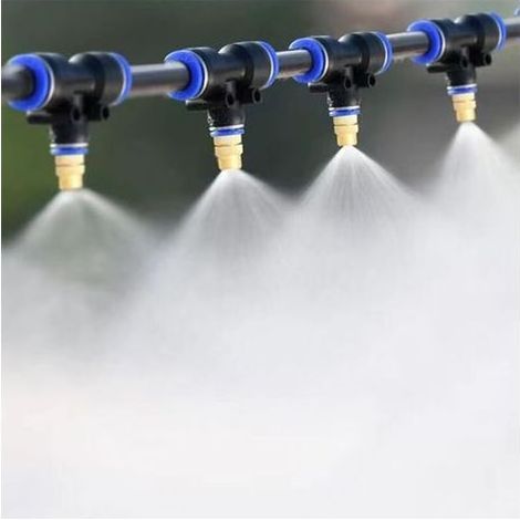 Automatisches 360°-Bewässerungssystem mit flexibler Tropf- und Sprinkleranlage für Garten- und Hofbewässerung (10 m). (1/5)