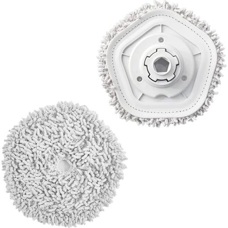 Sollbry 2er-Pack Ersatzreinigungstücher für Dreame W10/W10 Pro Saugroboter, waschbare Wischpads, für alle Bodenarten (1/4)