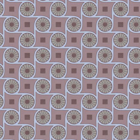 Retro wallpaper wall Profhome 390601 non-woven wallpaper smooth with geometric shapes matt lilac light blue stone grey light brown 5,33 m2