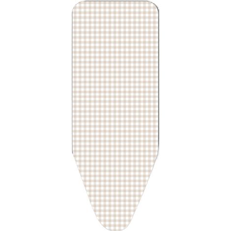 Funda cotton plus nature, cuadros vichy, para tablas de planchar de 125 x 40 cm