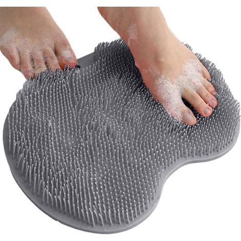 Peeling-Duschmatte mit rutschfesten Saugnäpfen, Fuß- und Rückenmassage, aus Silikon, für Dusche oder Badewanne, für Damen und Herren (1/5)