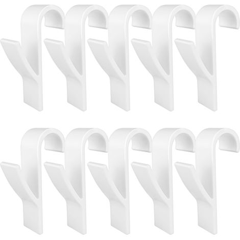 BRAVIX 10 Pièces Crochet Seche Serviette,Crochet Radiateur Seche Serviette,Peignoirs,Plastique,pour Tous Les Radiateurs Standards,Salle de Bain et Cuisine,Flexibles,Amovibles(Blanc) (1/5)