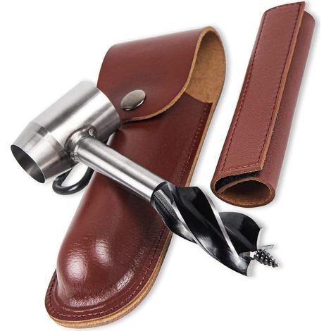 Tarière manuelle, outils de survie, perceuse à main, matériel de camping, mini-tarière manuelle pour le camping, les loisirs créatifs et les activités de plein air. (1/5)