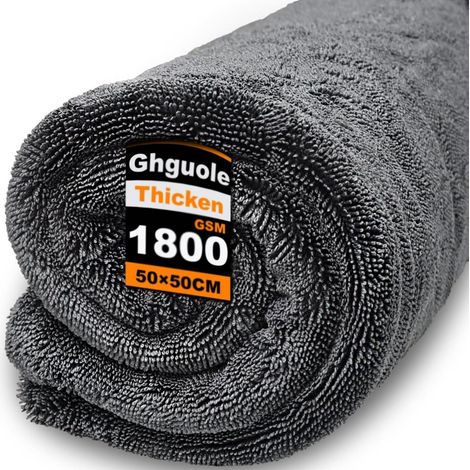 Auto Trockentuch 1800 GSM Mikrofaser 50x50cm, ultra saugfähig, fusselfrei (1/5)