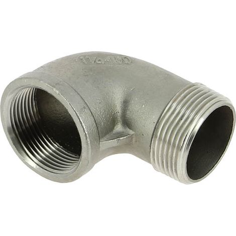 Coude 90° inox égal Mâle Femelle 1"1/4