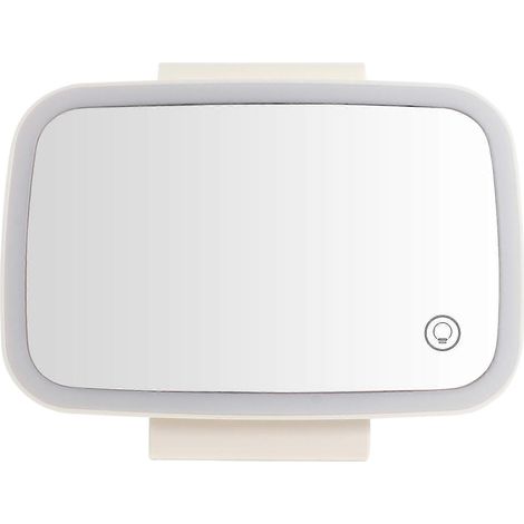 Miroir de courtoisie pour pare-soleil, miroir de maquillage pratique pour voiture, miroir haute définition-18X13CM-White