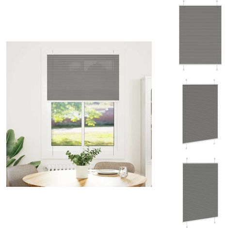 Plissee Anthrazit 100x100 cm Stoffbreite 99,4 cm Polyester - Plissee - Plissees - Faltrollo - Jalousie (1/5)