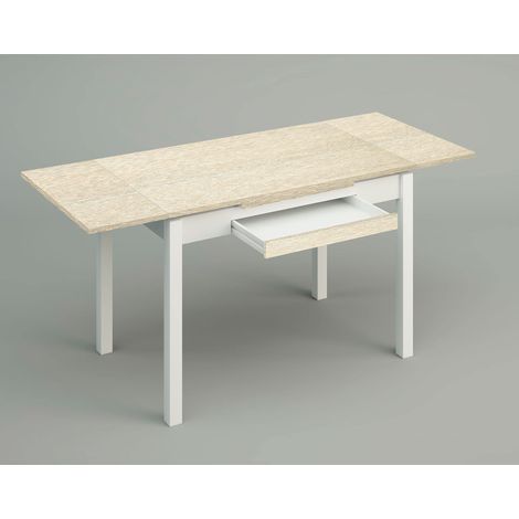 Ailes Laminado Table de Cuisine, métal, Verre, 100 x 60 cm (1/4)