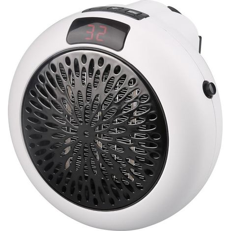 Petits radiateurs d'appoint, radiateur électrique portable 900 W avec thermostat et minuterie réglables, protection contre la surchauffe et affichage LED, radiateur d'appoint (1/5)