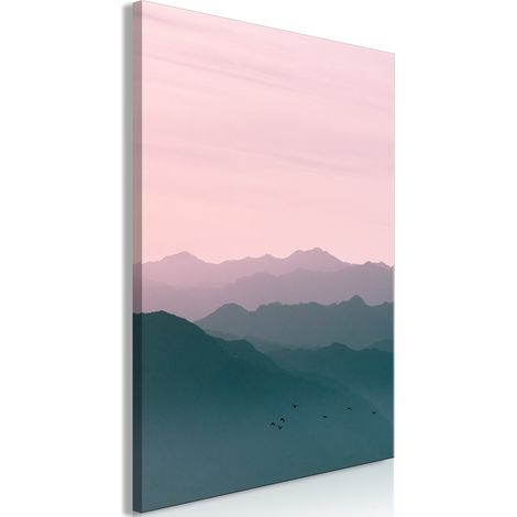 Tableau Montagne au lever du soleil (1 partie) Vertical - 60 x 90 cm (1/4)