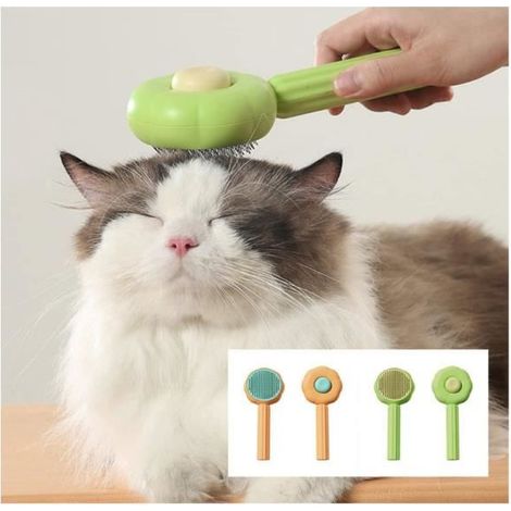BROSSE NETTOYANTE POUR POILS D'ANIMAUX (VERT) (1/4)