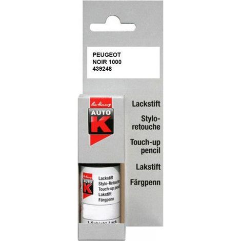 Stylo de retouche pour carrosserie - Peugeot - 1000 Noir - Auto K (1/5)